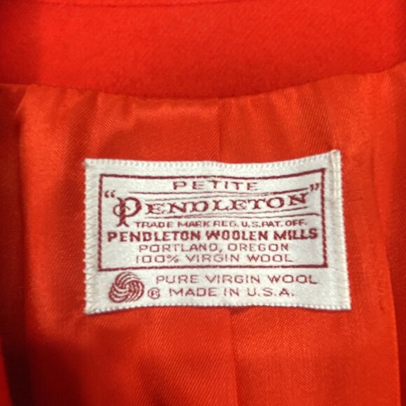 Vintage Pendleton Wool Blazer Jacket Womens SZ 8 Petite Single Breasted Buttons - Picture 4 of 15